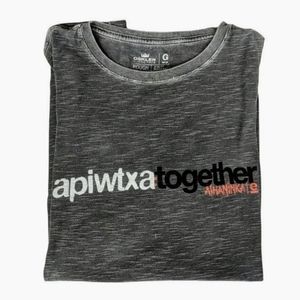 Osklen Apiwtxa Sustainable Acid Wash Men's T-Shirt, Grey, L